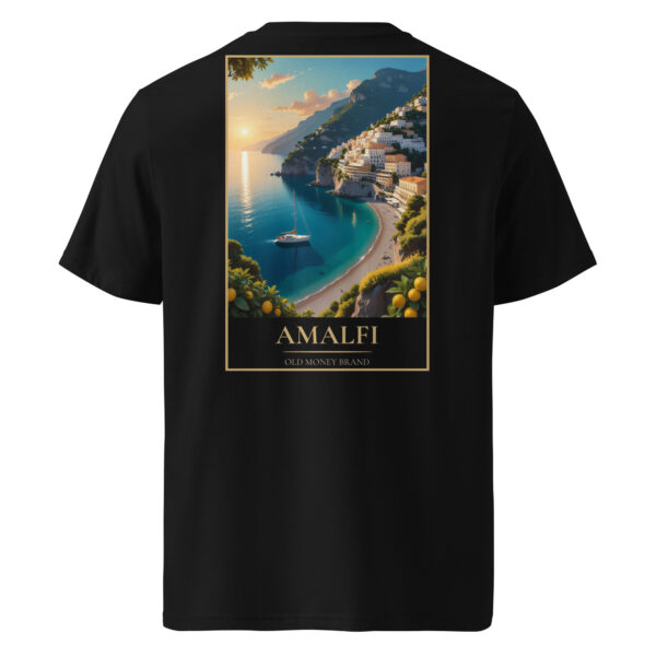 Old Money Shirt Amalfi mediterraner Rückenprint Amalfiküste schwarz