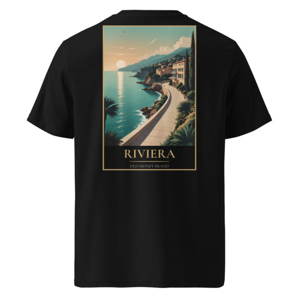 Old Money Shirt Riviera mediterraner Rückenprint schwarz