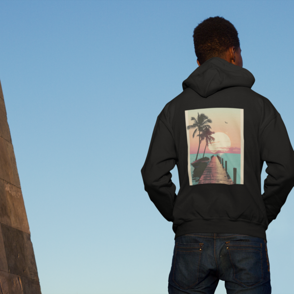 Florida Keys Hoodie Key Largo Vintage 80s Rückenprint schwarz