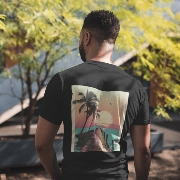 Florida Keys Shirt Key Largo Vintage 80s Rückenprint schwarz