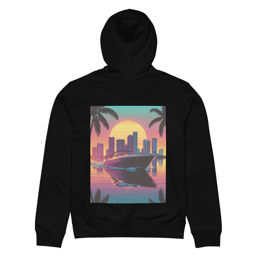 Miami 80s Hoodie „Biscayne" – Retro Sunset | Old Money Brand – Bild 3